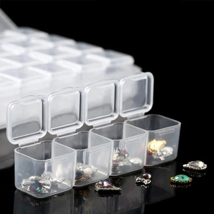 2-pack - Bead Storage 56 Compartments for Diamond Painting - Diamond Painting Transparent Transparent.