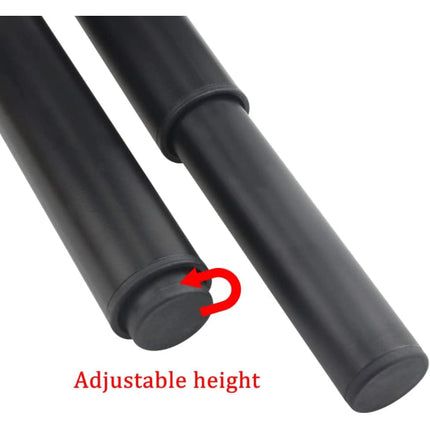 (25-42 cm, black) Set of 4 sturdy adjustable metal furniture legs.
