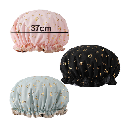 Shower Caps, 3-pack for women, waterproof and double layered.
