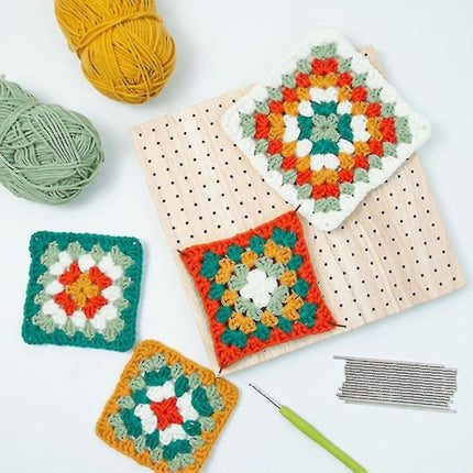 Boutique Wooden Crochet Blocking Board Knitting Blocking Mat with Bar Needles for Knitting & Crocheting.