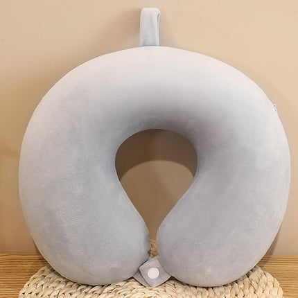 Travel Pillow Neck Pillow Memory Foam Travel Pillows Head Support Pillow for Airplane Train Car Office Travel Essential Flight Pillow (Gray) Gray.
