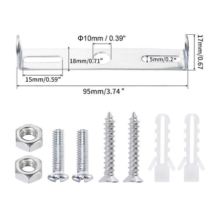 4-pack 95mm Ceiling Light Bracket - Compatible with Chandeliers & Pendant Lights - Holders & Accessories.
