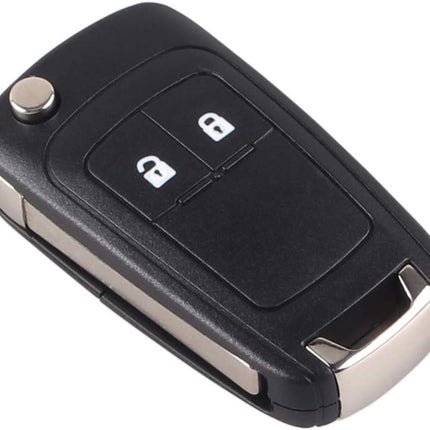 Remote Control Car Key Case Replacement Compatible with Vauxhall Opel Astra Insignia Vectra Zafira Meriva Mokka Key Shell (With Blade) 2 Buttons 2pcs.