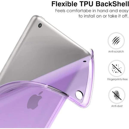 /NN/ Purple iPad 10.2 Case for iPad 9th Generation 2021/iPad 8th Generation 2020/iPad 7th Generation 2019 Soft Frosted Cover Slim Case with S.