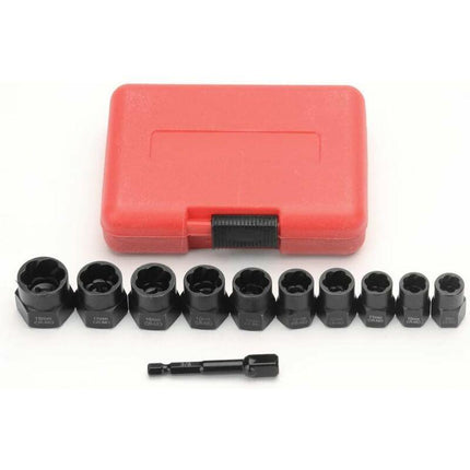11-piece 9.5mm Bolt Impact Tool Set with Toolbox.