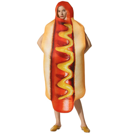 Halloween party costume hot dog cosplay costume stage performance_tfrf.