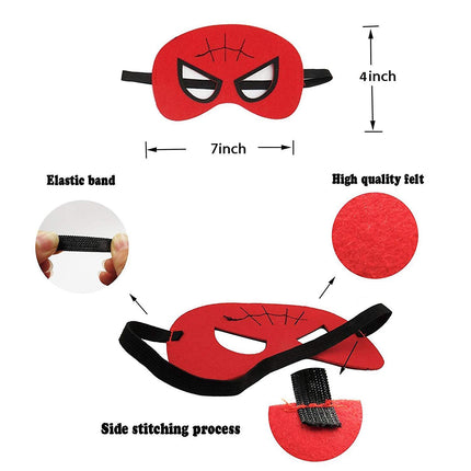 Superhero Masks Party Favors - 32 Pack Felt and Elastic Masks for Kids.