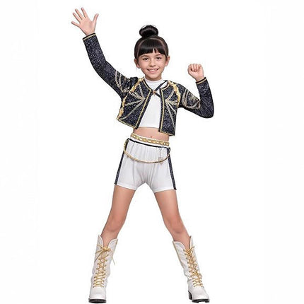 2025 Demon Hunter K-Pop Costume | Halloween Outfit Women Kids Cosplay No. 7 3-piece set_tfrf No. 7 3-piece set 130cm.