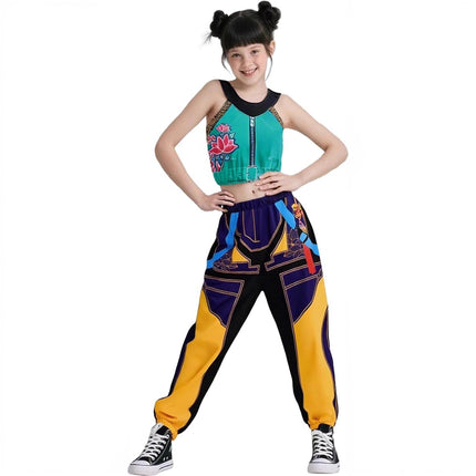 2025 Demon Hunter K-Pop Costume | Halloween Outfit Women Kids Cosplay No. 7 3-piece set_tfrf No. 7 3-piece set 130cm.