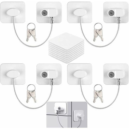 pcs Child Safety Window Locks, Refrigerator Locks for Children, Lock Refrigerator Door Cabinet Window with 8 Keys, Window Safety.