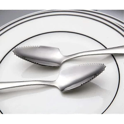 Stainless Steel Grapefruit Spoons, 6-Pack with Spikes.