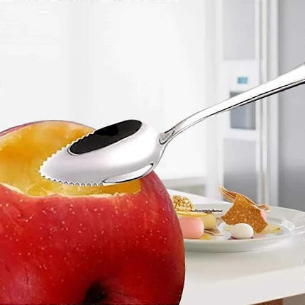 Stainless Steel Grapefruit Spoons, 6-Pack with Spikes.
