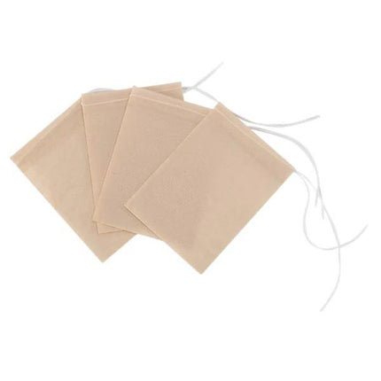 500-Pack Tea Filter Bags, Disposable Paper Tea Bag with Drawstring for Loose Tea, Coffee (Natural Brown).