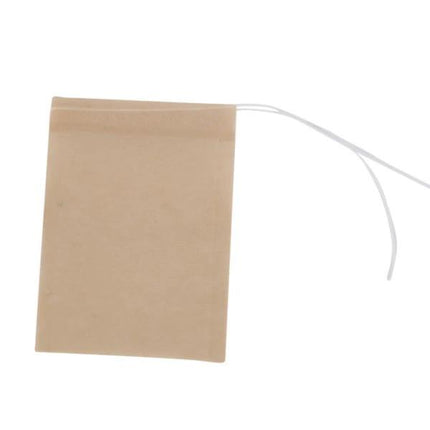 500-Pack Tea Filter Bags, Disposable Paper Tea Bag with Drawstring for Loose Tea, Coffee (Natural Brown).