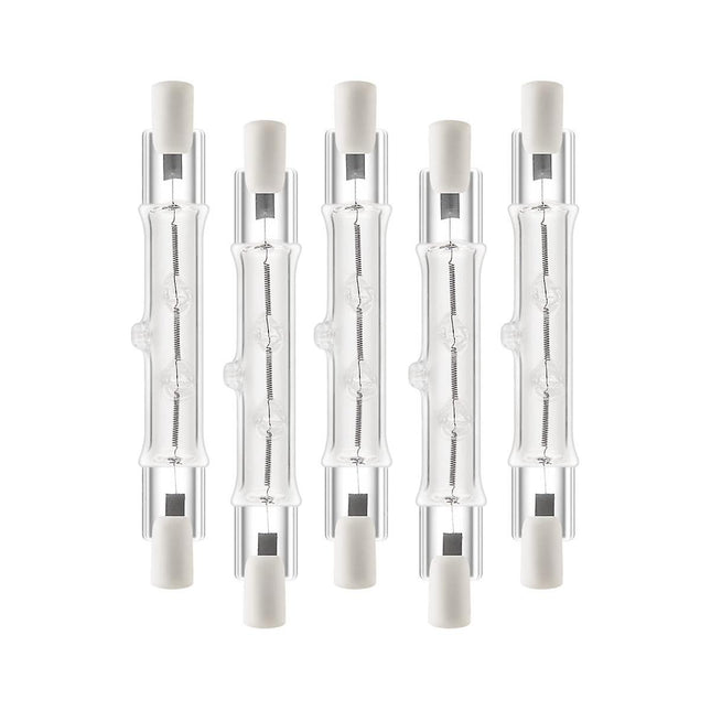 5-pack R7s 118mm 400W 230V, R7s Halogen Linear Light Source, Dimmable Halogen Lamp for Construction Works_MGF 400W.