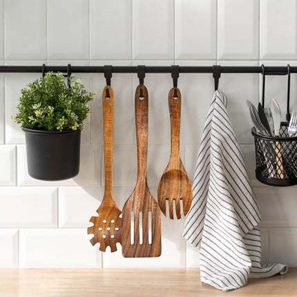 Kitchen Utensil Set - Wooden Utensils.