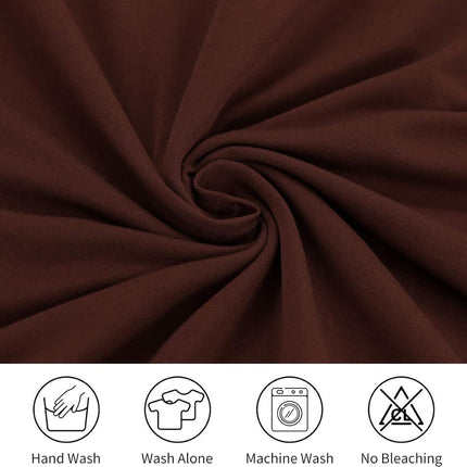 Set of 4 or 6 Chair Covers, Stretchy, Removable, Washable Chair Covers, Decorative Protectors for Hotel, Cafe -tfrf coffee 6pcs.