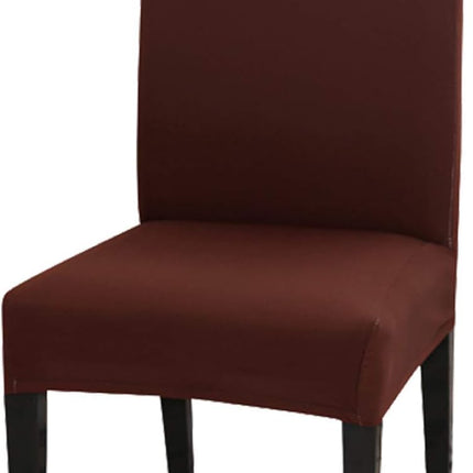 Set of 4 or 6 Chair Covers, Stretchy, Removable, Washable Chair Covers, Decorative Protectors for Hotel, Cafe -tfrf coffee 6pcs.
