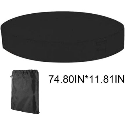 Round Pool Cover Sunshade, 100% UV Resistant Waterproof Spa Cover, 190T for Outdoor Spa Tub, 200x30cm (Black).