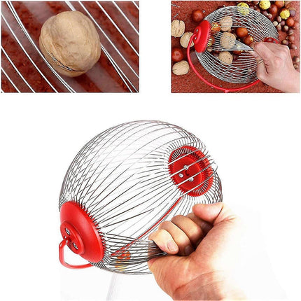 Nut Picker - Side opening for emptying walnuts, rolling picker for pine cones, picker, collector, ball picker for walnuts, pecans S.