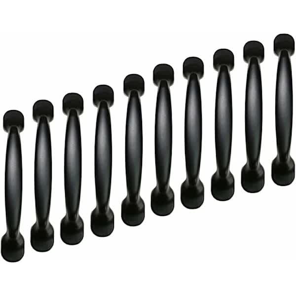 10x 96mm Black Kitchen Handles Door Handles Drawer Handles Bedroom Furniture Handles.