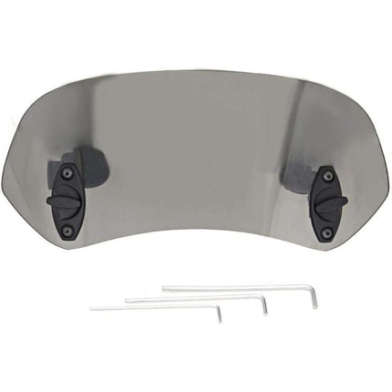 Motorcycle Windshield Adjustable Clip-On Windshield Wind Deflector Windscreen Accessories for Motorcycle Tawny.