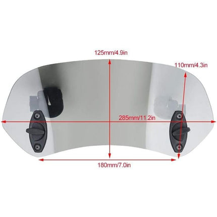 Motorcycle Windshield Adjustable Clip-On Windshield Wind Deflector Windscreen Accessories for Motorcycle Tawny.