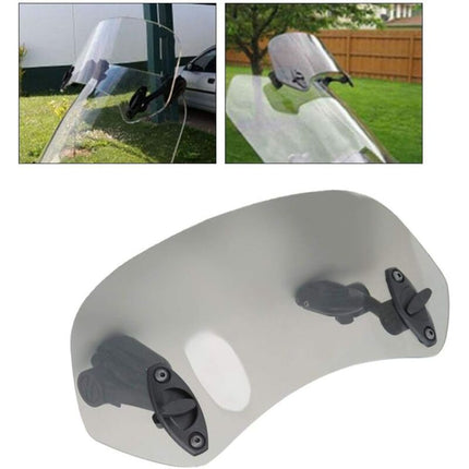 Motorcycle Windshield Adjustable Clip-On Windshield Wind Deflector Windscreen Accessories for Motorcycle Tawny.