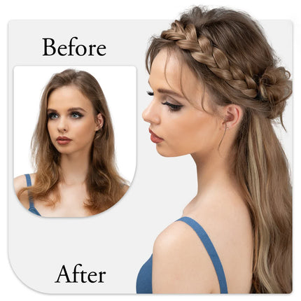 1pc Synthetic Braiding Hair with Adjustable Belt Braided Bohemian Style Women Hairstyle 10 10 Athree strand braid.