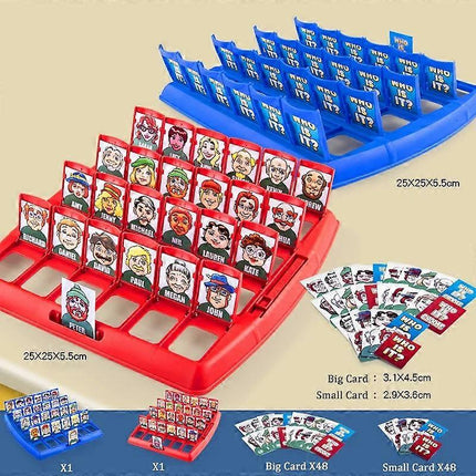 Who's There? Board Game Fun Party Family Memory Logical Thinking Antistress Interactive Guessing Classic Game Toy for Kids Character_tfrf Character.