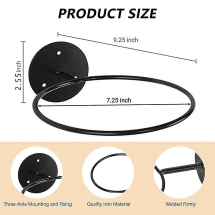 3pcs Wall Mounted Ball Rack Iron Basketball Storage Display Holder Football Rugby Hanging Rack Space Saving - Perfect Black 3pc.