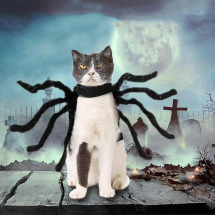 Halloween Adjustable Dog Cat Spider Costume Realistic Plush Spider.