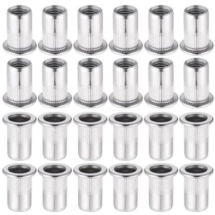 60pcs 304 Stainless Steel Rivet Nut M8 Flat Head Blind Nut Threaded Rivet Nut Rivet Nut for Threaded Insert Plys.