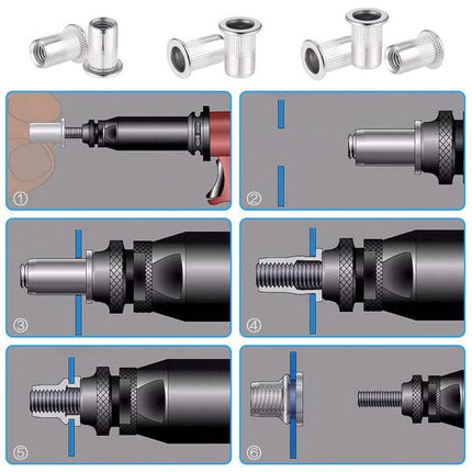 60pcs 304 Stainless Steel Rivet Nut M8 Flat Head Blind Nut Threaded Rivet Nut Rivet Nut for Threaded Insert Plys.