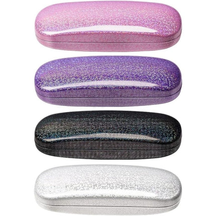 (4 pcs) Glasses Case, Unisex Hard Shell Glasses Case Protect.