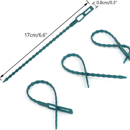 13.5 cm Adjustable Plant Ties, 200 Pcs Flexible Plant Wire Ties Plastic Garden Ties for Plant Support.