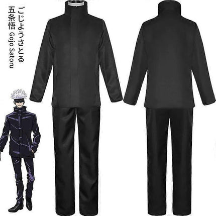 Anime Jujutsu Kaisen Gojo Satoru Cosplay Costume Eyepatch Wig Glasses Outfit Halloween Costumes for Men - Perfect Wig B Only S-max Wig B Only S.