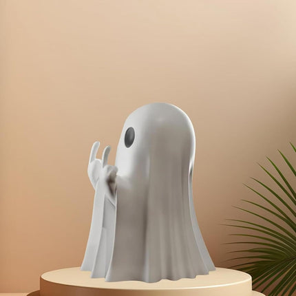 Halloween Creative Resin Middle Finger Ghosts, Ghost Festival Decorations, Spranks, Provocation, Garden Decorations, Crafts Bat ghost 8CM.