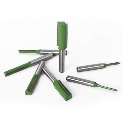 6mm Straight Router Bit Set, 7 Pieces Woodworking Carbide Straight Groove Router Bits for Wood, Compatible with Bosch, Makita.