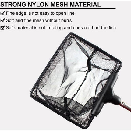 Adjustable Telescopic Fishing Net for Aquarium, Extendable Handle Fishing Landing Net, Mini Foldable Net for Aquarium, 1 Pack.