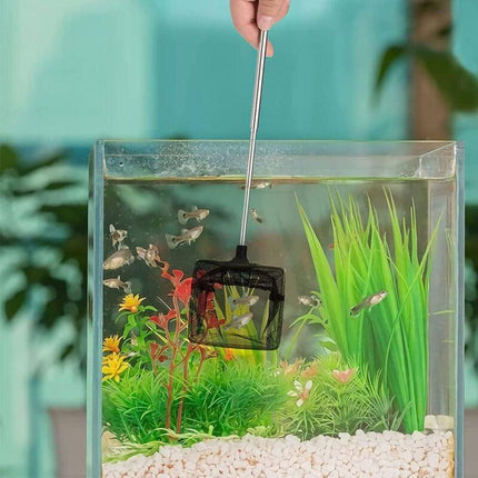 Adjustable Telescopic Fishing Net for Aquarium, Extendable Handle Fishing Landing Net, Mini Foldable Net for Aquarium, 1 Pack.