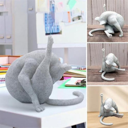 Cat Sculpture Funny Cat Figurines, Cat Figurines For Cat Lovers, Cat Statues Home Decor, Cats G.