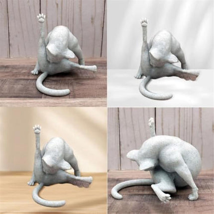 Cat Sculpture Funny Cat Figurines, Cat Figurines For Cat Lovers, Cat Statues Home Decor, Cats G.