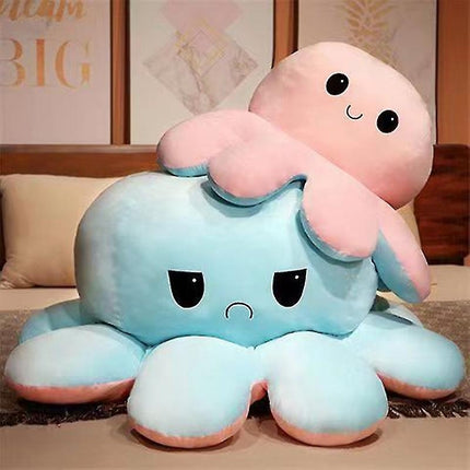 Double-sided blue octopus plush toy, large plush octopus pillow toy blue - Perfect Blue 90cm-max Blue 90cm.