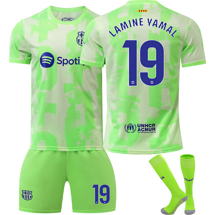 24-25 Barcelona No. 19 Lamine Yamal Football Shirt Kids Football Equipment - WELLNGS 24
