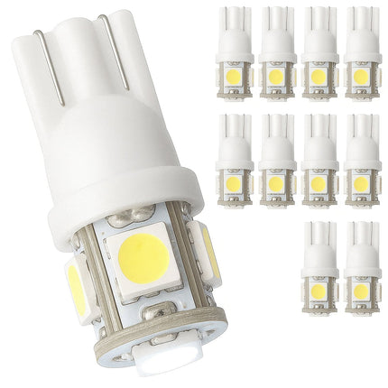 10-pack - T10 W5W White Diode Bulbs LED Bulbs White White.