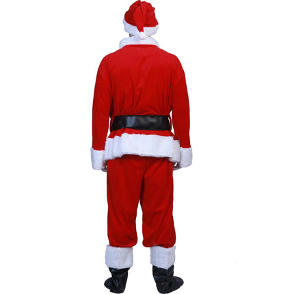 Santa Claus costume 7 parts complete Christmas costume for adults Cosplay Santa Claus costume plus elf plus santa xl pulse (180-195cm).