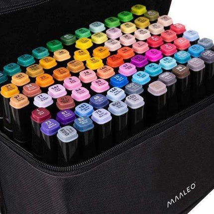 80-pack - Marker Pens with Case - Double-sided - Pens Multicolor multicolor.