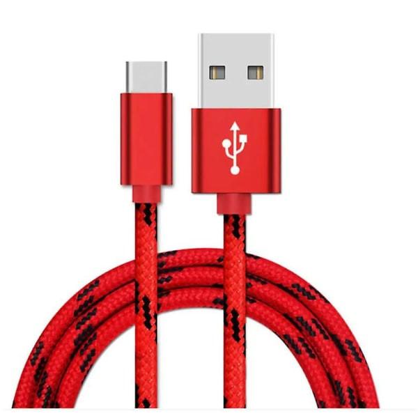 3m Type C USB Charger Fast Charging Cable for Samsung Galaxy S21 S22 S23 Red.