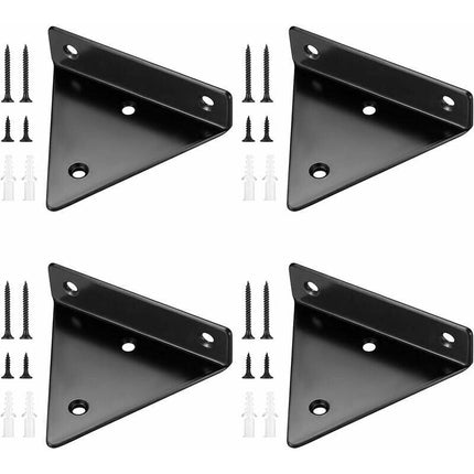 pcs Floating Shelf Brackets, Invisible Triangle Wall Shelf Brackets, Metal Wall Shelf Brackets for Shelves.
